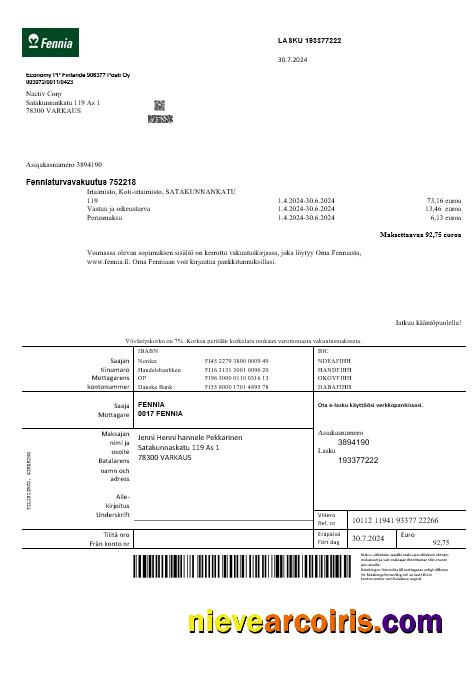 Finland Fennia Insurance company business bill